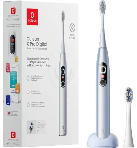 Электрическая зубная щетка Oclean X Pro Digital серебристая купить,NaN