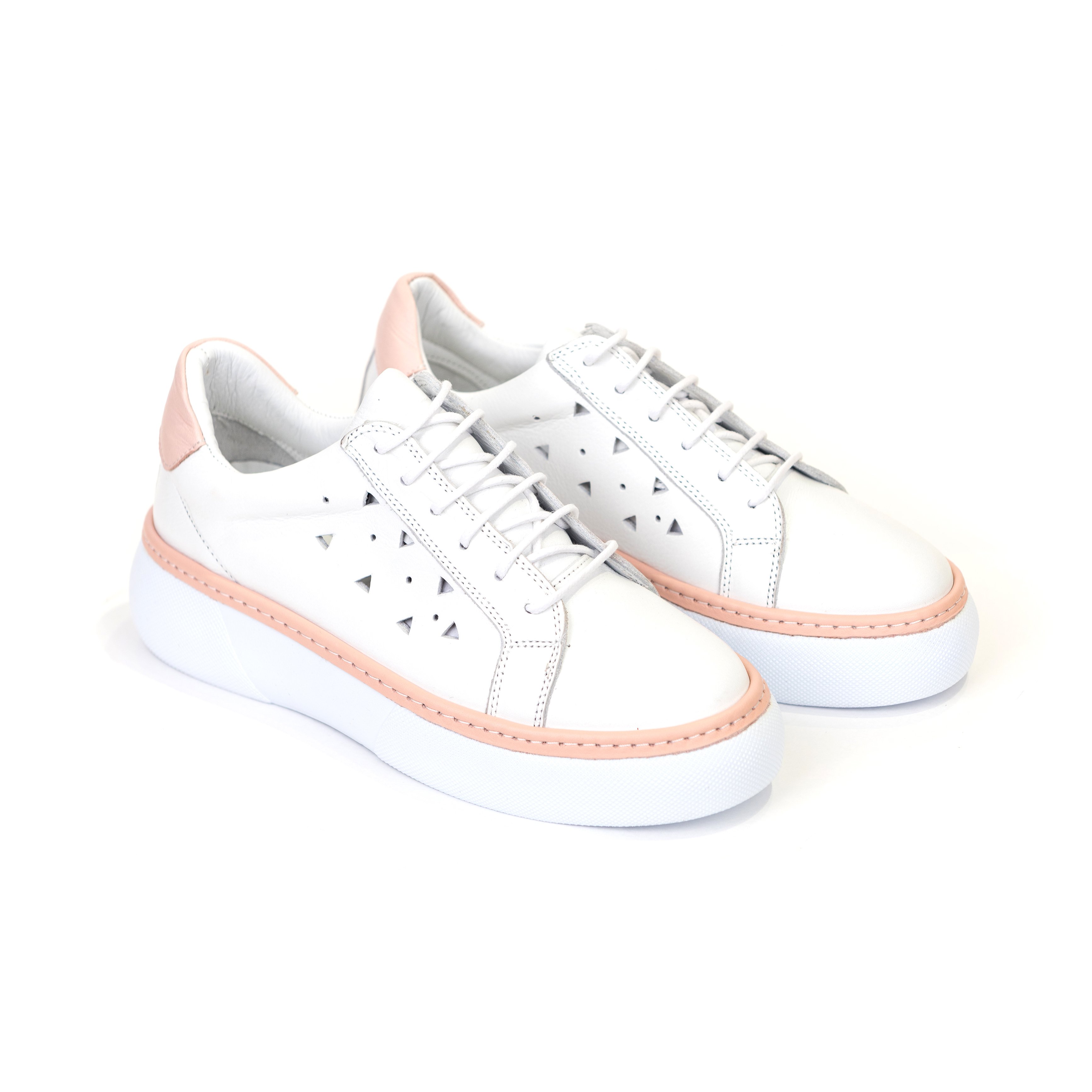 Кроссовки Shoesmarket SM456-2BEYAZ pink-white 36 купить,NaN