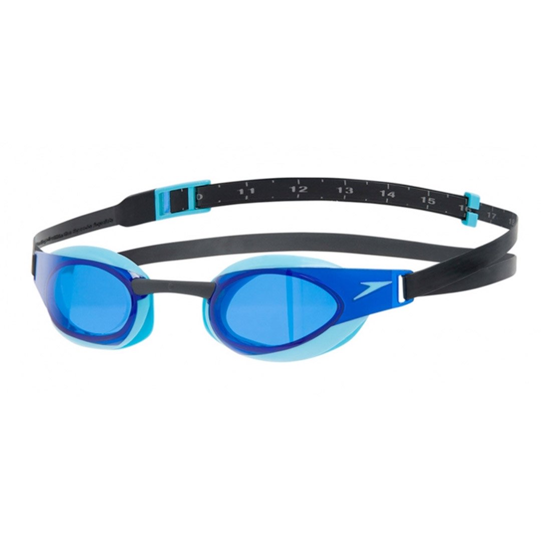 Очки для плавания Speedo Elite black aqua splach blue синие