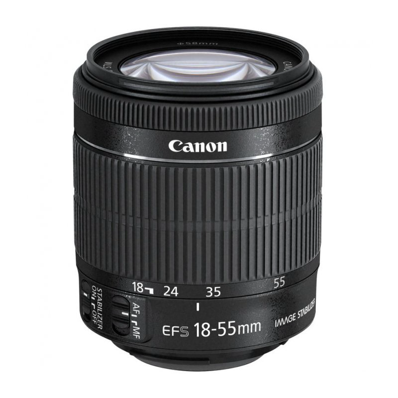 Объектив Canon EF-S 18-55 f/3.5-5.6IS черный купить,NaN