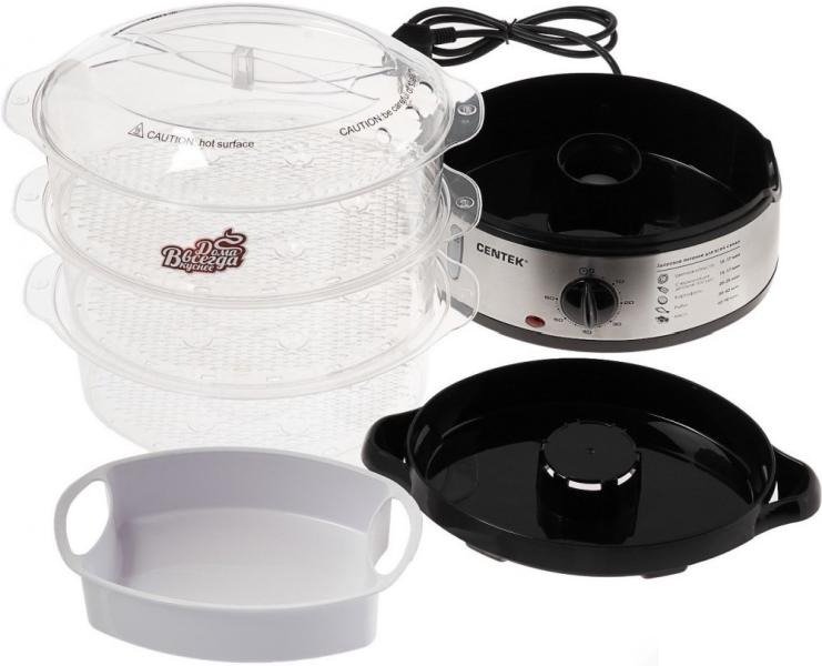 Пароварка Centek CT-1457 серебристая купить,0