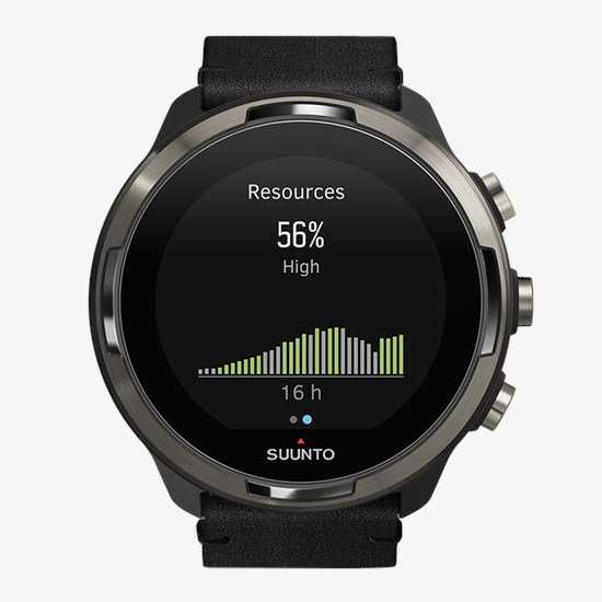 Умные часы Suunto 9 G1 Baro titanium leather черные   