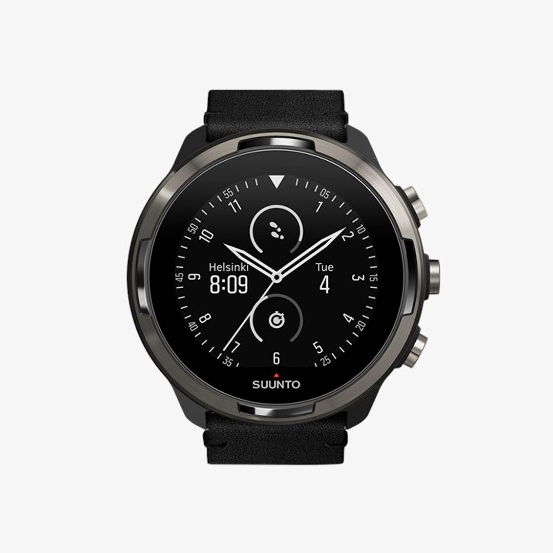 Умные часы Suunto 9 G1 Baro titanium leather черные    купить,NaN