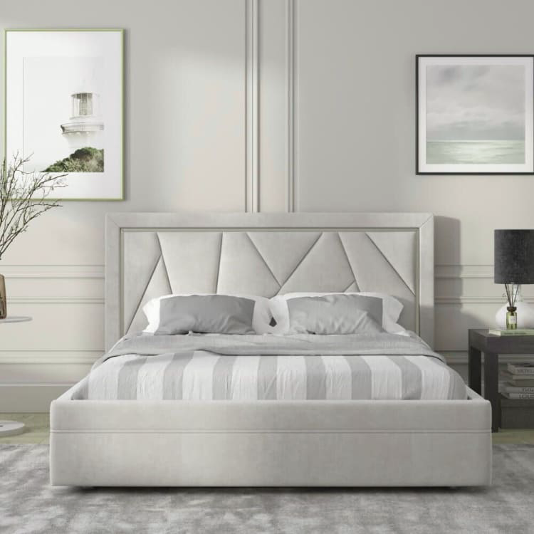 Кровать Мебель Азии Vanessa-3 200х140х116.5см светло-серый купить,NaN