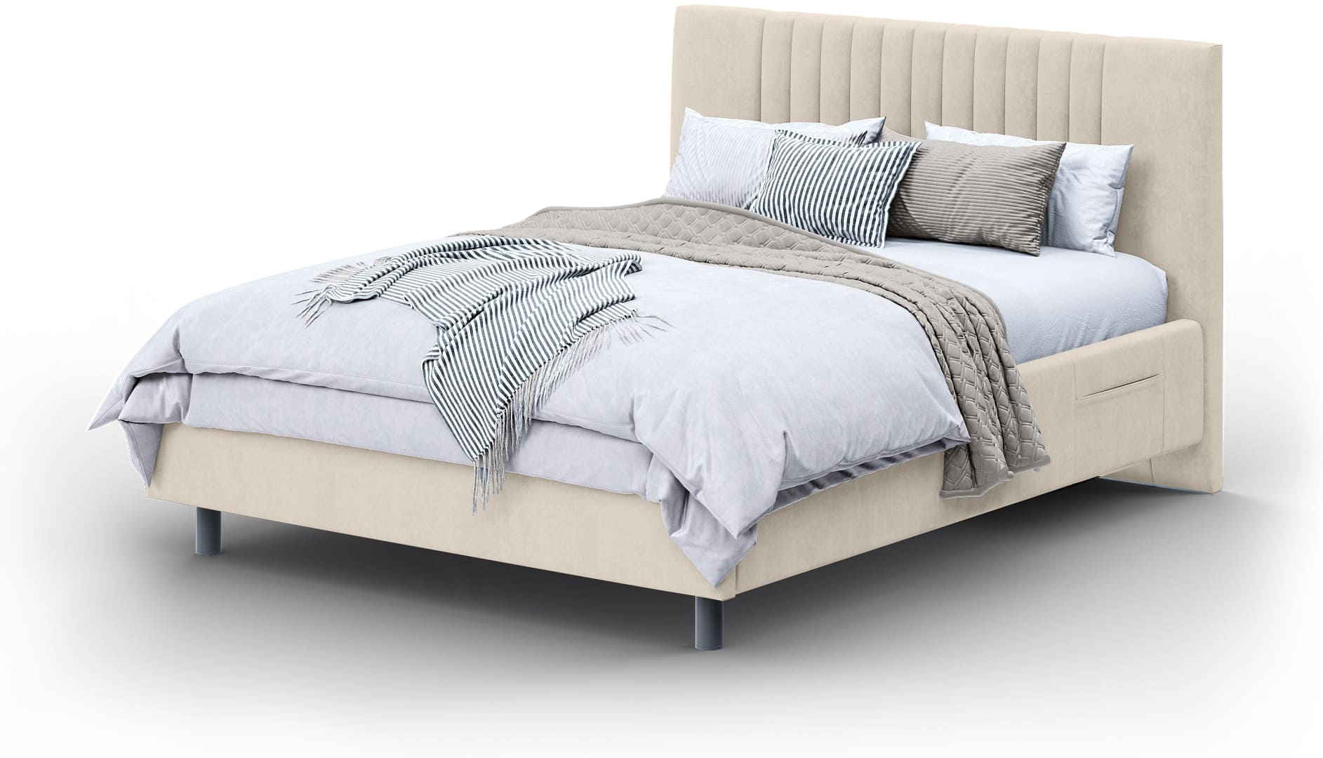 Кровать Мебель Азии Silvia 200х180х112см бежевый купить,NaN