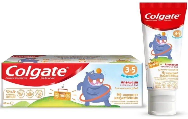 Зубная паста Colgate L4 3-5лет апельсин 60мл купить,NaN
