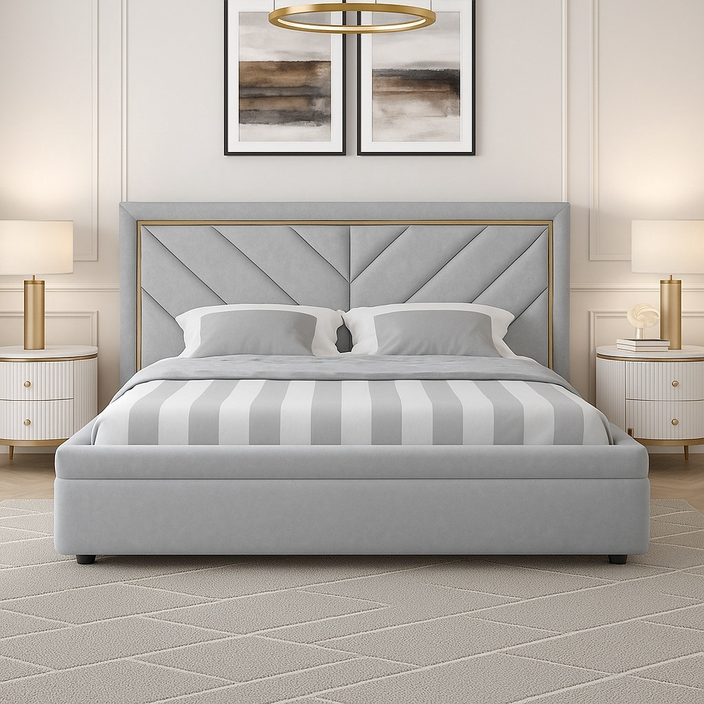 Кровать Мебель Азии Vanessa-2 200х140х116.5см серый купить,157990