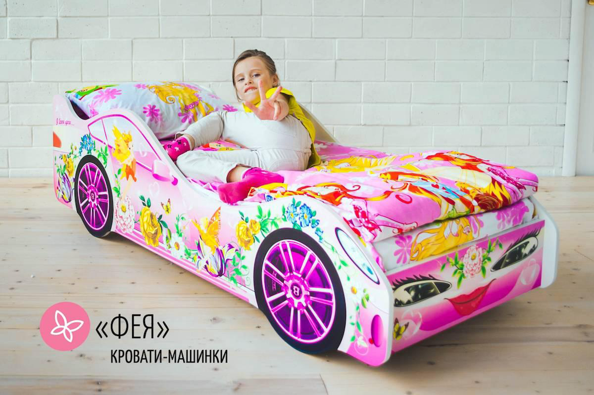 Детская кровать-машина «Фея» купить,NaN