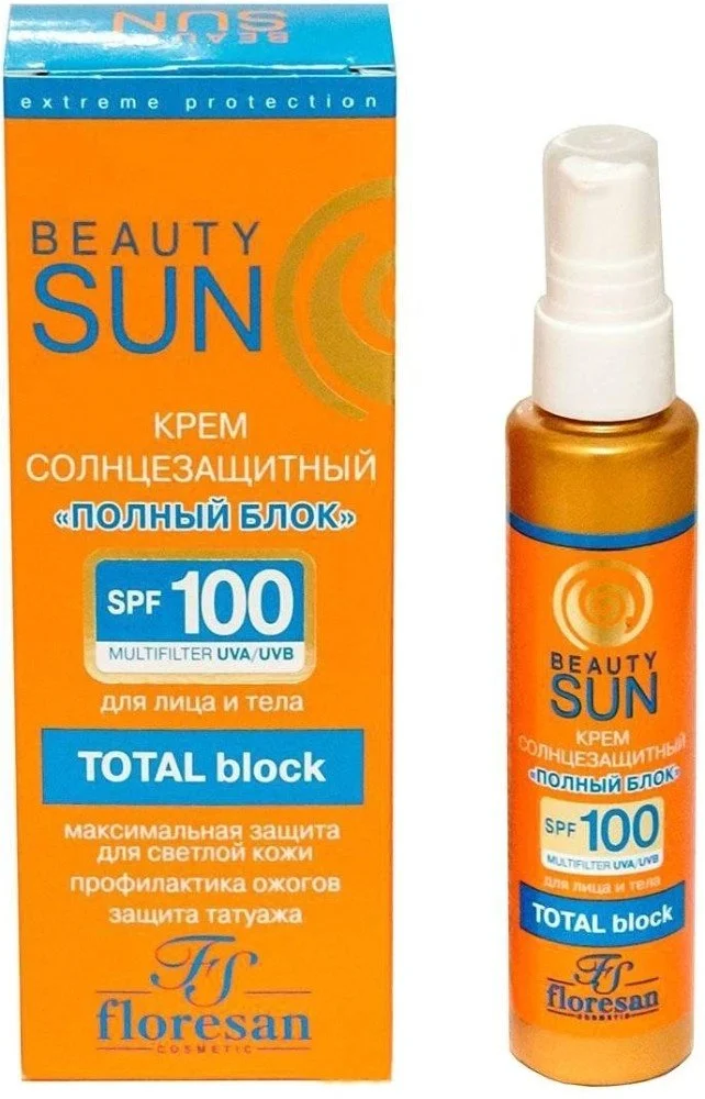 Крем для тела Floresan Beauty Sun Полный блок 75мл купить,NaN