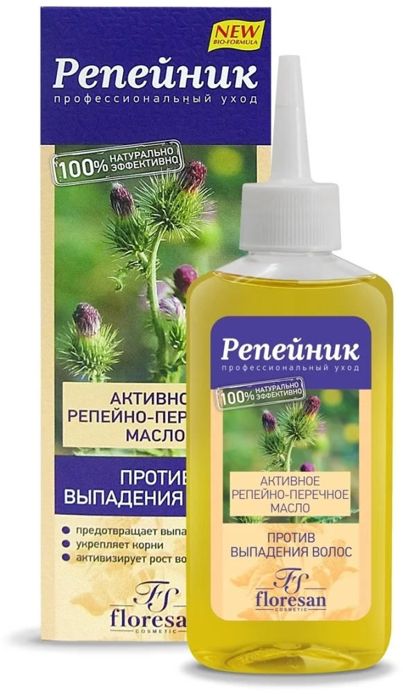 Масло для волос Floresan Активное репейно-перечное 100мл купить,NaN