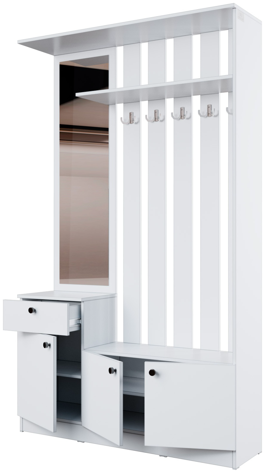 Шкаф Мебель Азии Вирджиния 1 120x32x200см белый - ForteMarket Шкаф Мебель Азии Вирджиния 1 120x32x200см белый купить,64990