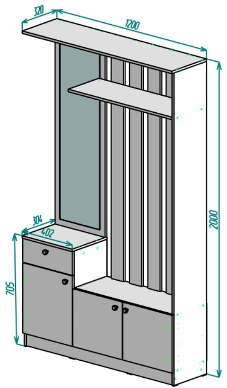 Шкаф Мебель Азии Вирджиния 1 120x32x200см белый - ForteMarket Шкаф Мебель Азии Вирджиния 1 120x32x200см белый купить,64990