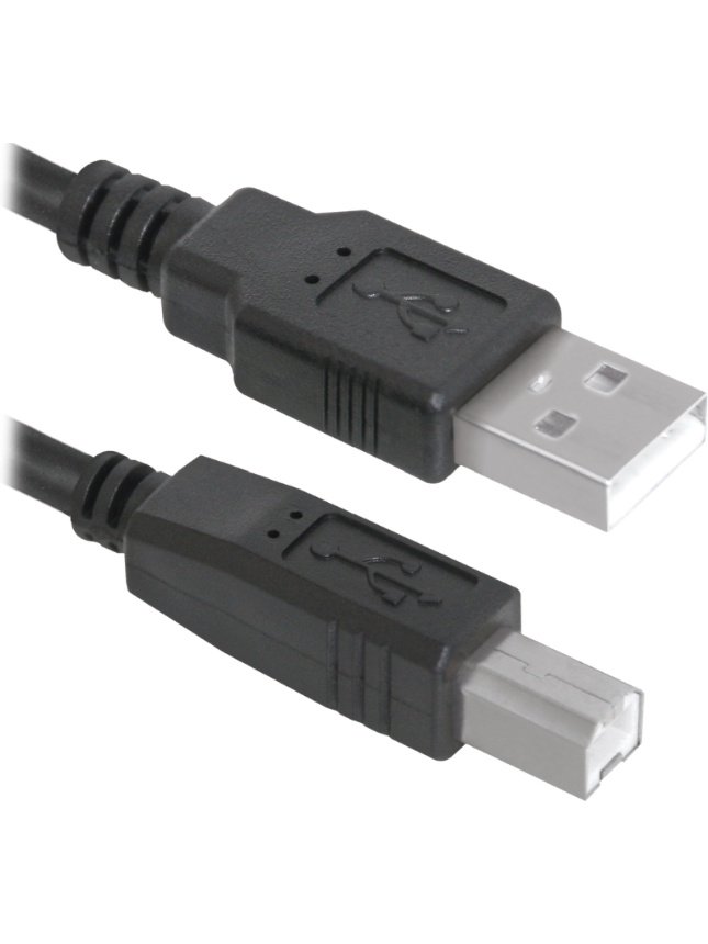 Кабель Defender USB04-06 USB2.0 AM-BM 1.8м черный