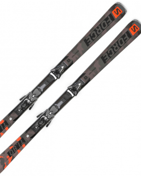 Лыжи горные Salomon ES Force Ti.80 + Z12 GW  L41496000 черные купить,NaN
