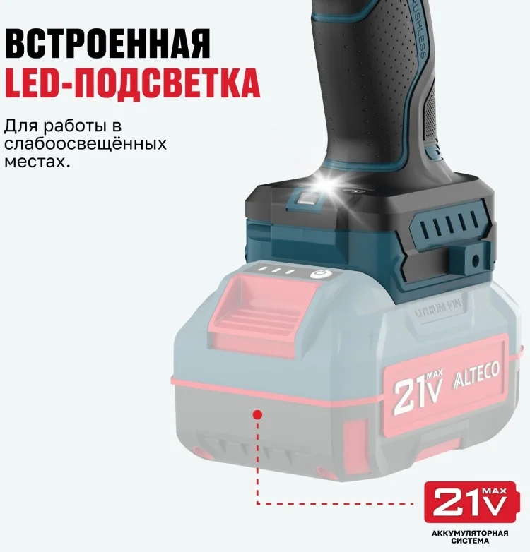 Гайковерт Alteco CIW 21-1200 Li BL Solo 78135