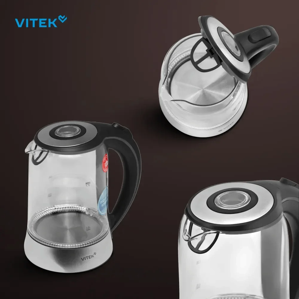 Электрочайник VITEK VT-WK1009 черный, серый
