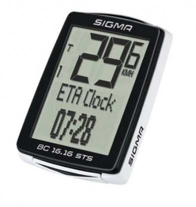 Велокомпьютер Sigma BC 16.16 STS CAD  01618 черно-белый