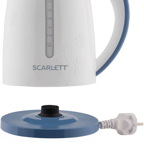 Чайник Scarlett SC-EK18P44 1.7л бело-синий