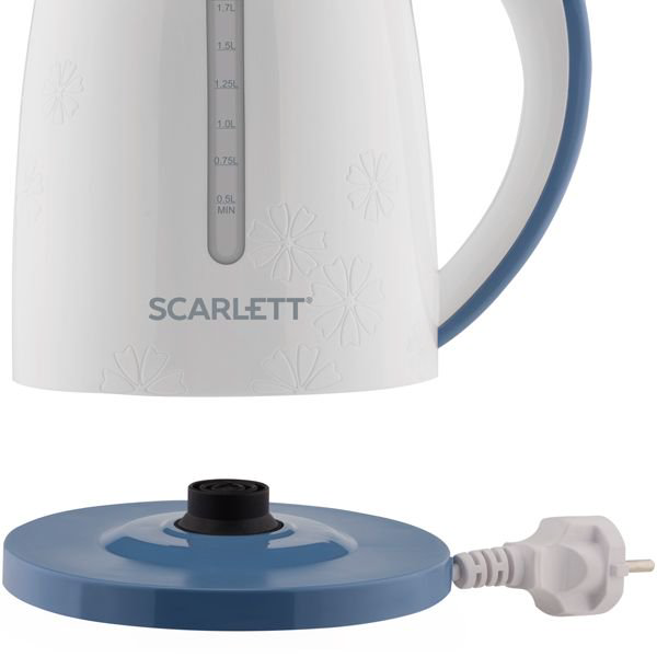Чайник Scarlett SC-EK18P44 1.7л бело-синий купить,NaN