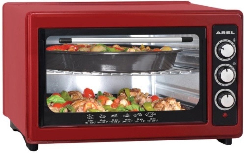 Электропечь Asel 36L красная