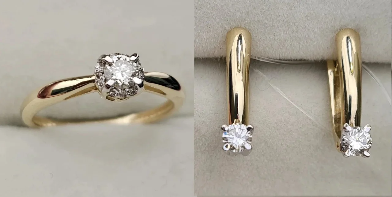 Комплект Deimantas 113669442 16,5р 0,168ct 0,24ct. купить,NaN
