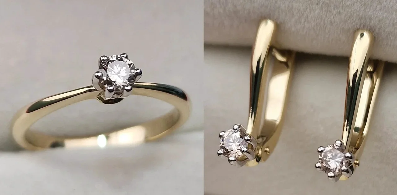 Комплект Deimantas 113695299 16,5р 0,17ct 0,32ct. купить,NaN
