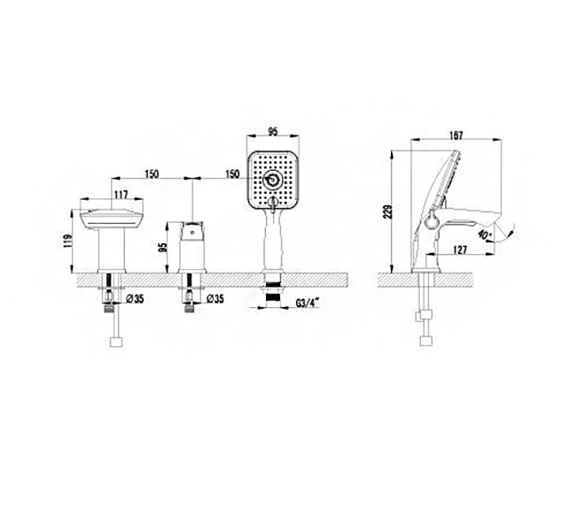 Смеситель Lemark Юнит LM4545C хром купить,0