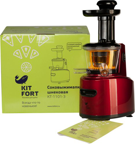 Соковыжималка Kitfort КТ-1101-2 красная  купить,NaN
