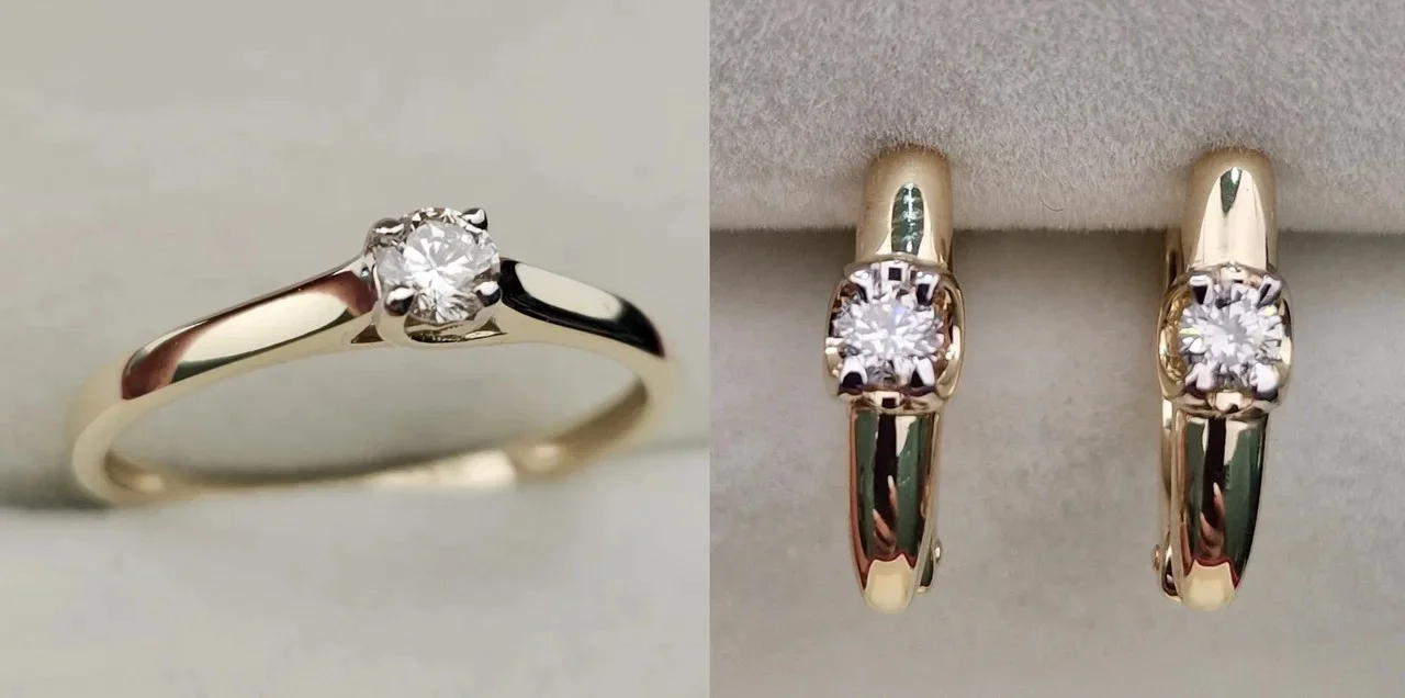 Комплект Deimantas 113689915 17р 0,143ct 0,23ct. купить,NaN
