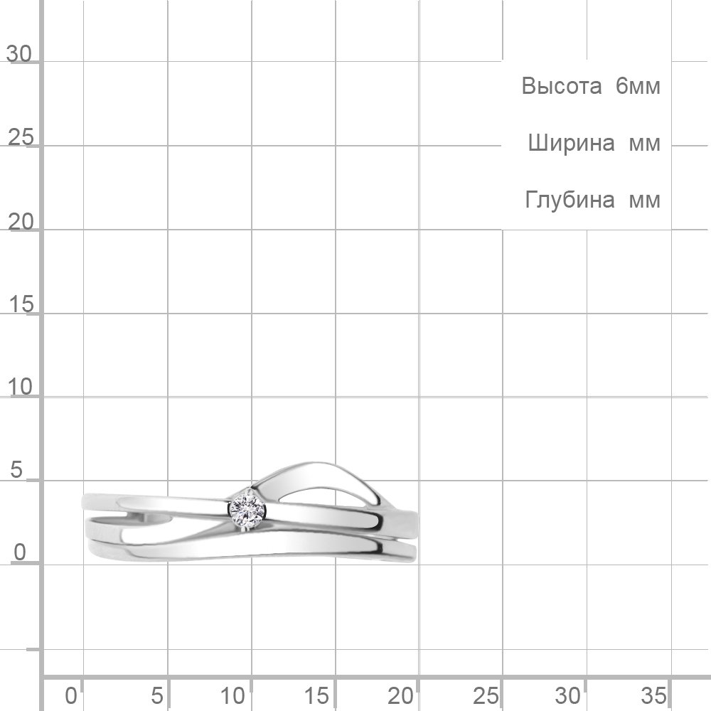 Кольцо Aquamarine 67295А 17,5р 1,8гр. купить,NaN