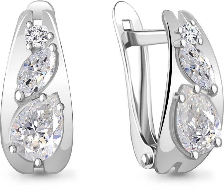 Серьги Aquamarine 49089А 2,6гр. купить,NaN