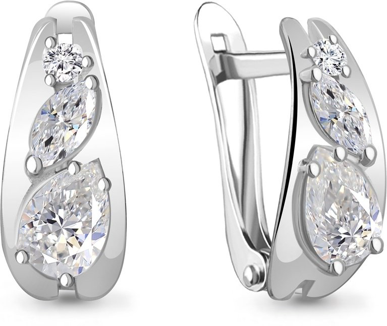 Серьги Aquamarine 49089А 2,6гр. купить,NaN