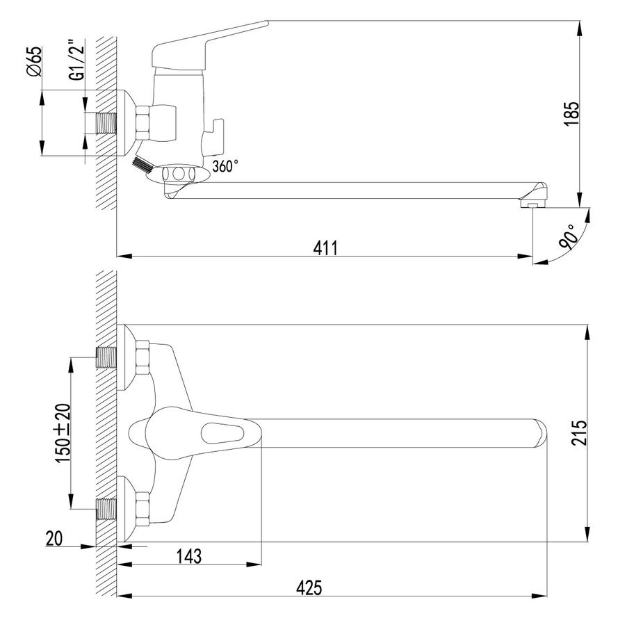Смеситель Lemark Луна LM4151C хром купить,0