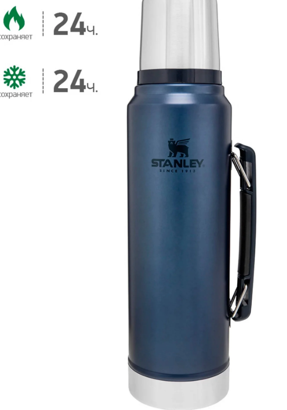 Термос Stanley Classic  10-08266-017 синий 1 L купить,NaN