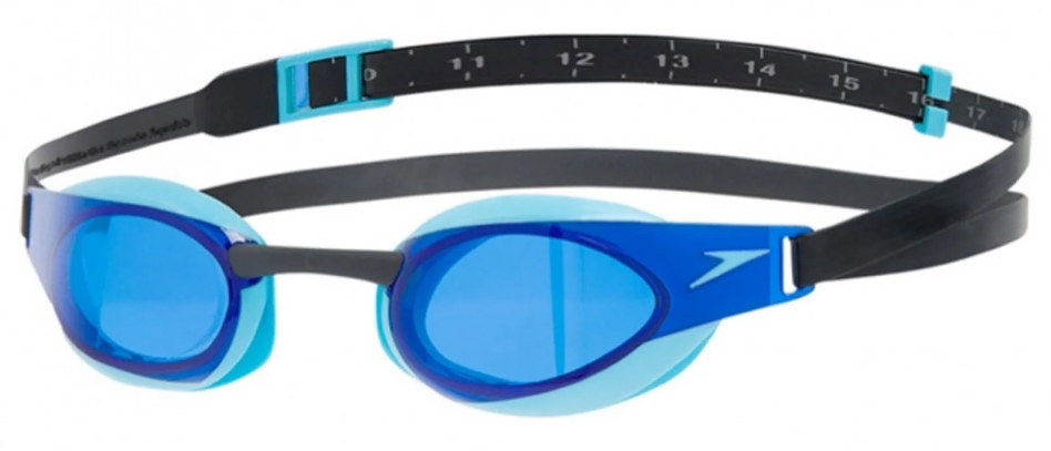 Очки для плавания Speedo Elite mirror 8-08211C710 сине-черные купить,NaN