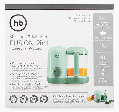 Пароварка-блендер Happy Baby Fusion 23001 Olive зеленая купить,NaN