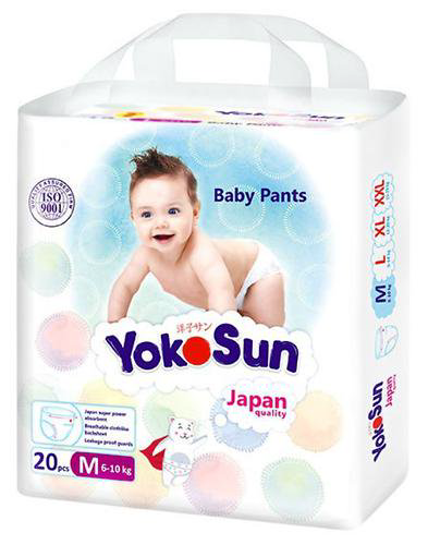 Подгузники-трусики Yokosun M 6-10кг 20шт купить,NaN