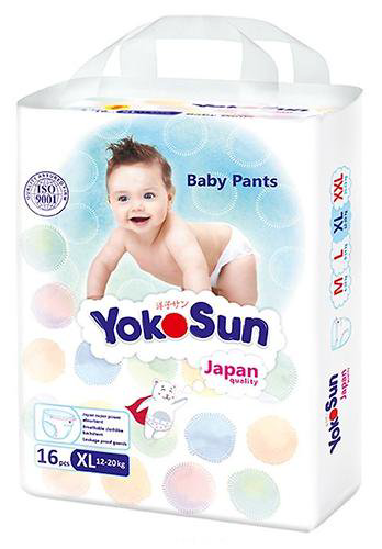 Подгузники-трусики Yokosun XL 12-20кг 16шт купить,NaN