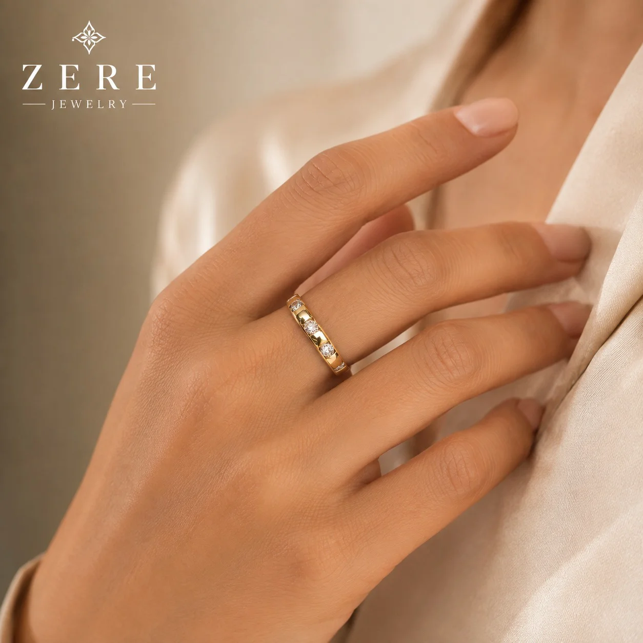 Кольцо Zere с фианит, золото 585 1,24г 17р - ForteMarket Кольцо Zere с фианит, золото 585 1,24г 17р купить,104400