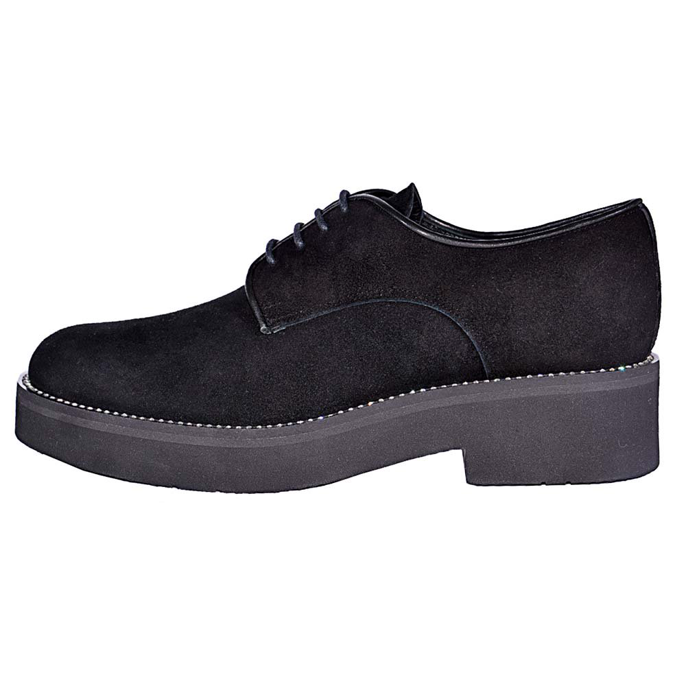 Ботинки Baldinini Sca.d.kidi Nero Scarpa Donna Pelle Fondo Gomma 00000697-385 38.5