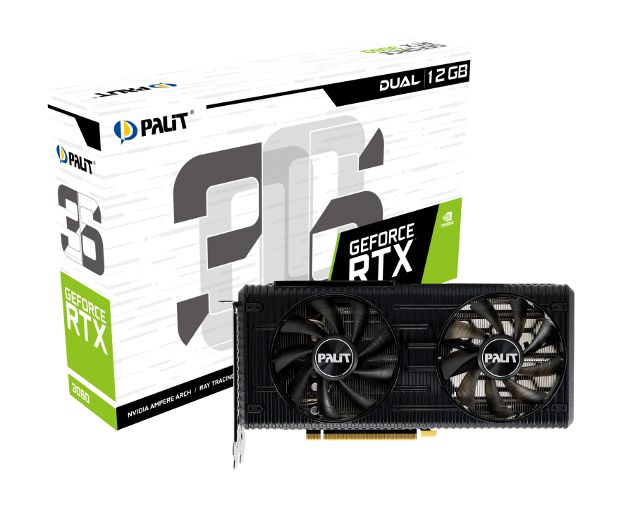 Видеокарта Palit GeForce RTX 3060 Dual 12Gb NE63060019K9-190AD - ForteMarket Видеокарта Palit GeForce RTX 3060 Dual 12Gb NE63060019K9-190AD купить,0