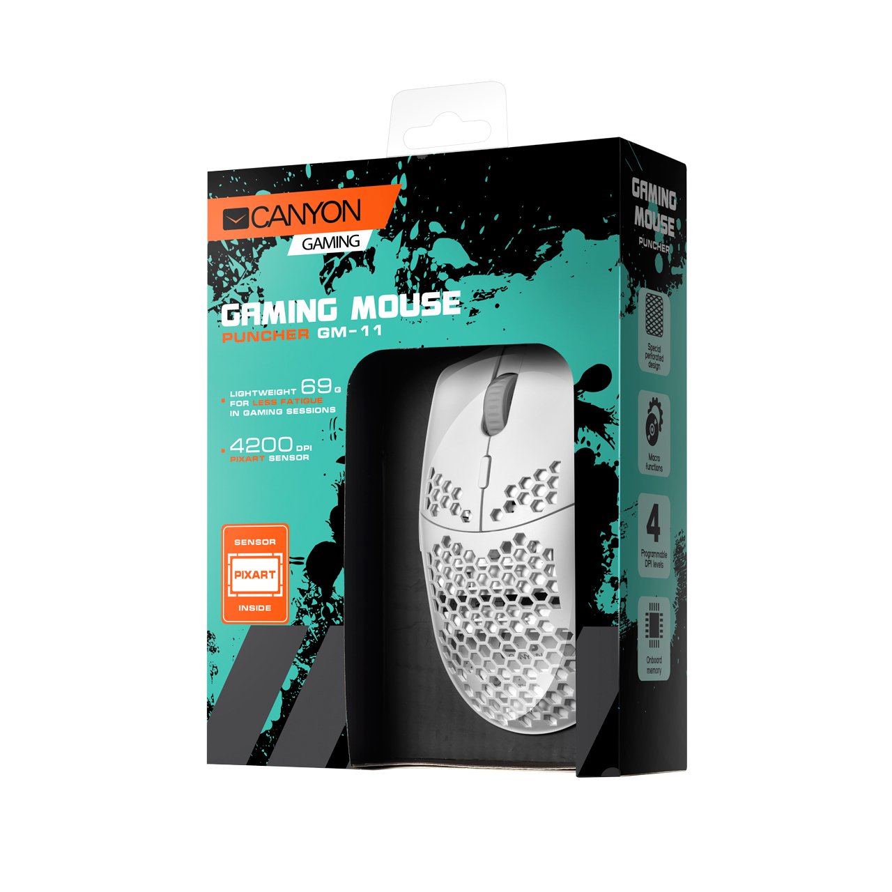 Мышь Canyon CND-SGM11W белая купить,0