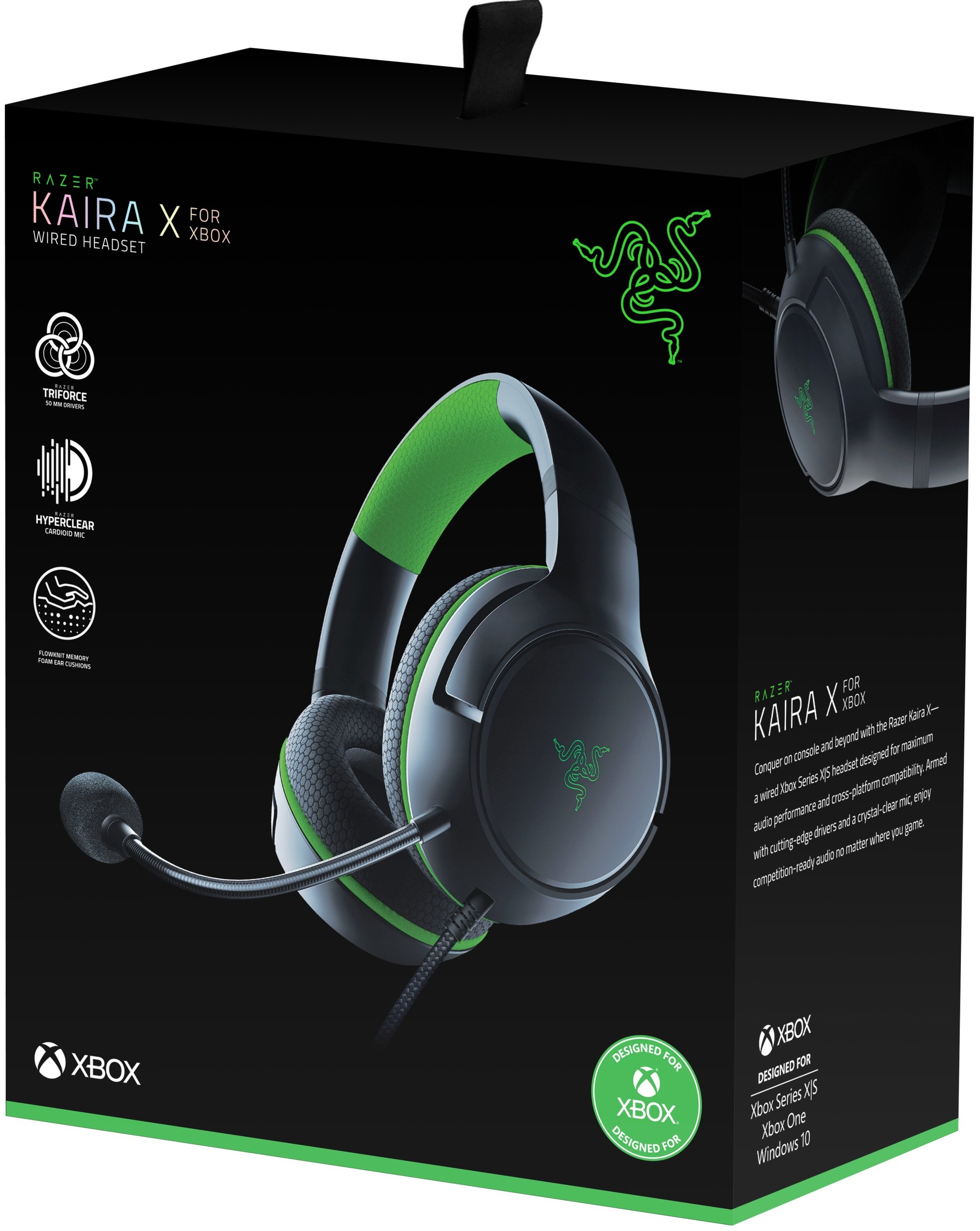 Наушники Razer Kaira X для Xbox Black RZ04-03970100-R3M1 черные купить,0