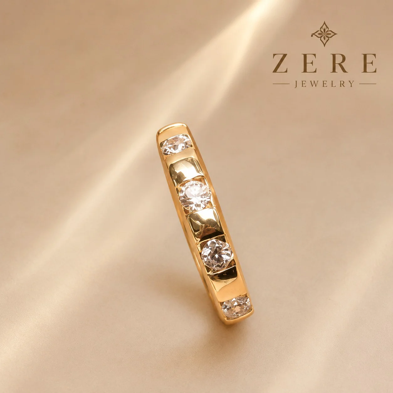Кольцо Zere с фианит, золото 585 1,24г 17р - ForteMarket Кольцо Zere с фианит, золото 585 1,24г 17р купить,104400