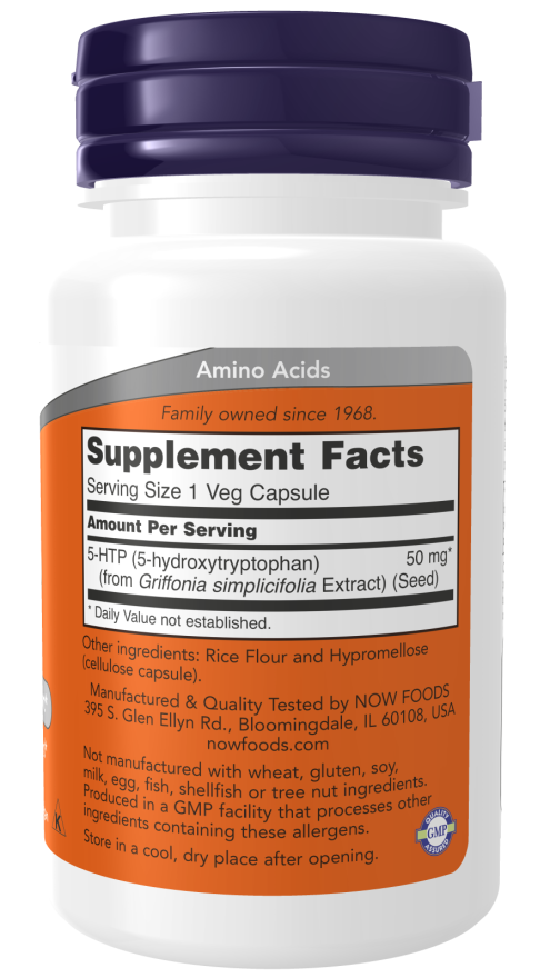NOW 5-HTP 50 мг 30 шт капсулы купить,0