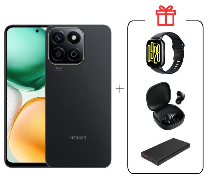 Смартфон Honor X7c 6/128Gb Midnight Black + подарок купить,102990