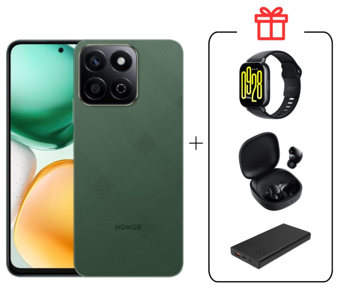Смартфон Honor X7c 6/128Gb Forest Green + подарок
