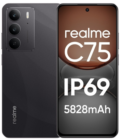 Смартфон Realme C75 4G 8/128GB Black + подарок купить,NaN