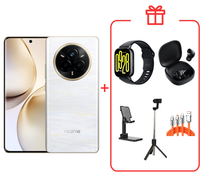 Смартфон Realme 14 Pro 5G 12/512Gb Pearl White + подарок