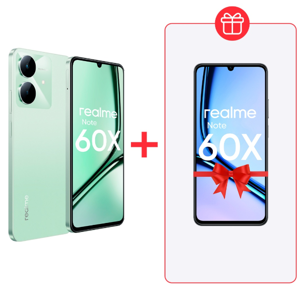 Смартфон Realme Note 60X 3/64Gb Wilderness Green + подарок купить,NaN